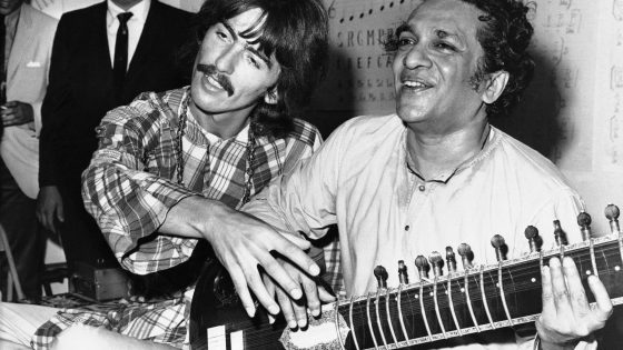 George Harrison and his musical mentor Ravi Shankar in 1967AP