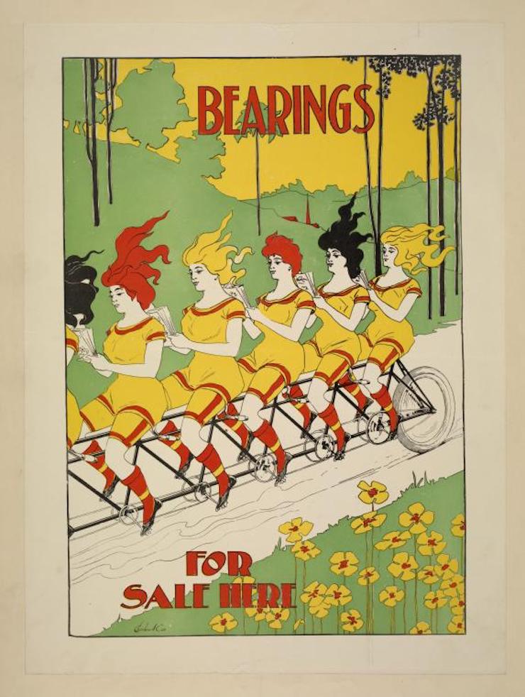 Sekelompok perempuan menaiki sepeda tandem (1893-1924)