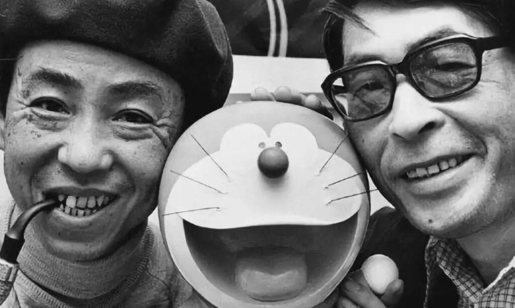 Fujiko A. Fujio bersama Fujiko F. Fujio